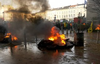 Boerenprotest Brussel: 'We blijven strijden!'